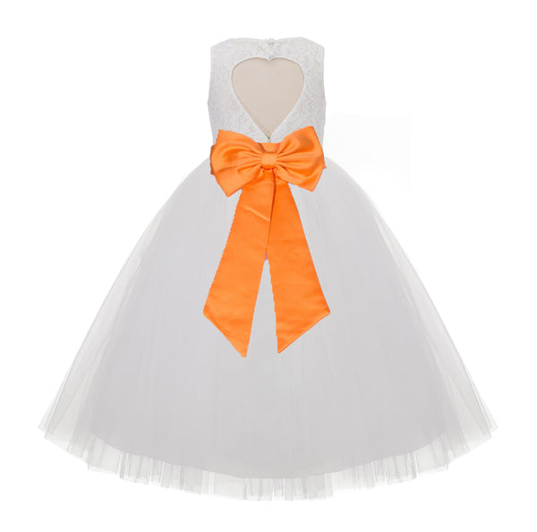 Ivory Floral Lace Heart Cutout Flower Girl Dress Communion Baptism Junior Bridesmaid Dress 172T(2) Jade / 10 Ivory Floral Lace Heart Cutout Flower Girl Dress Communion Baptism Junior Bridesmaid Dress 172T(2) Jade / 10