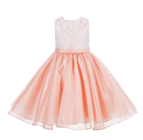 Lace Organza Flower Girl Dress Elegant Formal Junior Beauty Pageant Br | Ekidsbridal Lace Organza Flower Girl Dress Elegant Formal Junior Beauty Pageant Br | Ekidsbridal