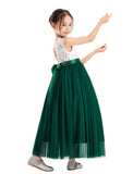 Flower Girl Color Dresses Scalloped Lace Back Special Occasions for Pageants Junior Bridesmaids 207R