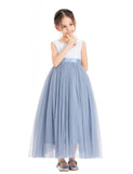 Flower Girl Color Dresses Scalloped Lace Back Special Occasions for Pageants Junior Bridesmaids 207R