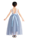 Flower Girl Color Dresses Scalloped Lace Back Special Occasions for Pageants Junior Bridesmaids 207R