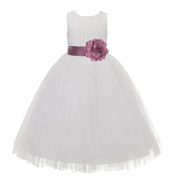 Ivory Floral Lace Heart Cutout Flower Girl Dress Communion Baptism Junior Bridesmaid Dress 172T(2) Jade / 10 Ivory Floral Lace Heart Cutout Flower Girl Dress Communion Baptism Junior Bridesmaid Dress 172T(2) Jade / 10