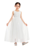 Flower Girl Color Dresses Scalloped Lace Back Pretty Princess Beauty Pageants for Toddlers  207noR