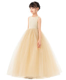 Satin Heart Cutout Tulle Flower Girl Dresses Pretty Princess Ballroom Dance Recital Junior Prom 247