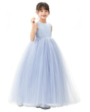 Satin Heart Cutout Tulle Flower Girl Dresses Pretty Princess Ballroom Dance Recital Junior Prom 247