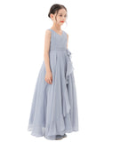 Ruffle Trim Chiffon Flower Girl Dress Pretty Princess Special Events Birthday Party Ballroom 324