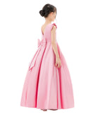 Satin V-Back Dress with Rhinestone for Special Occasions Beauty Pageants Junior Bridesmaids 326