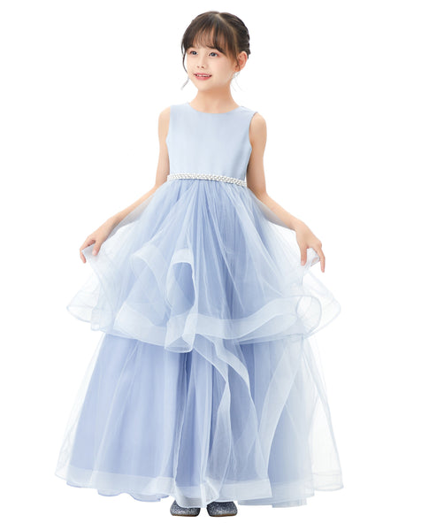 Heart Cutout Ruffle Skirt Flower Girl Dress Junior Bridesmaid Wedding Reception Birthday Party 329