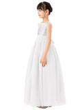 Heart Cutout Chiffon Flower Girl Dress for Formal Events Communion Baptism Father Daughter Dance SH1