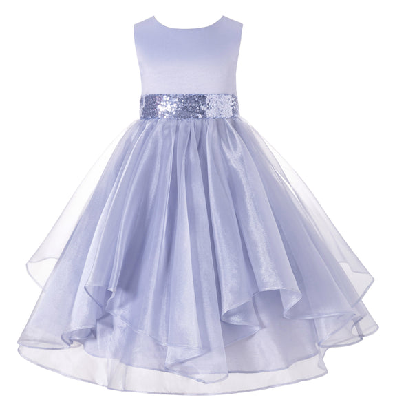 Sequin Ruffles Organza Flower Girl Dress Toddler Wedding Pageant Party Recital Special Event 012S(2)