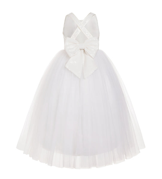 Crossed Straps A-Line Flower Girl Dress Junior Bridesmaid Dresses Formal Special Occasions 177(2)