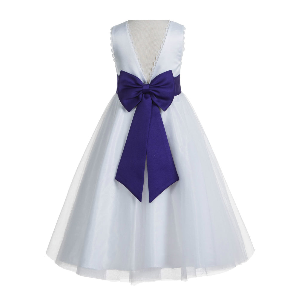 White V-Back Lace Edge Flower Girl Dress Junior Pageant Special Occasion Formal Evening Gown 183T(3) White / Cadbury Regency / 6 White V-Back Lace Edge Flower Girl Dress Junior Pageant Special Occasion Formal Evening Gown 183T(3) White / Cadbury Regency / 6