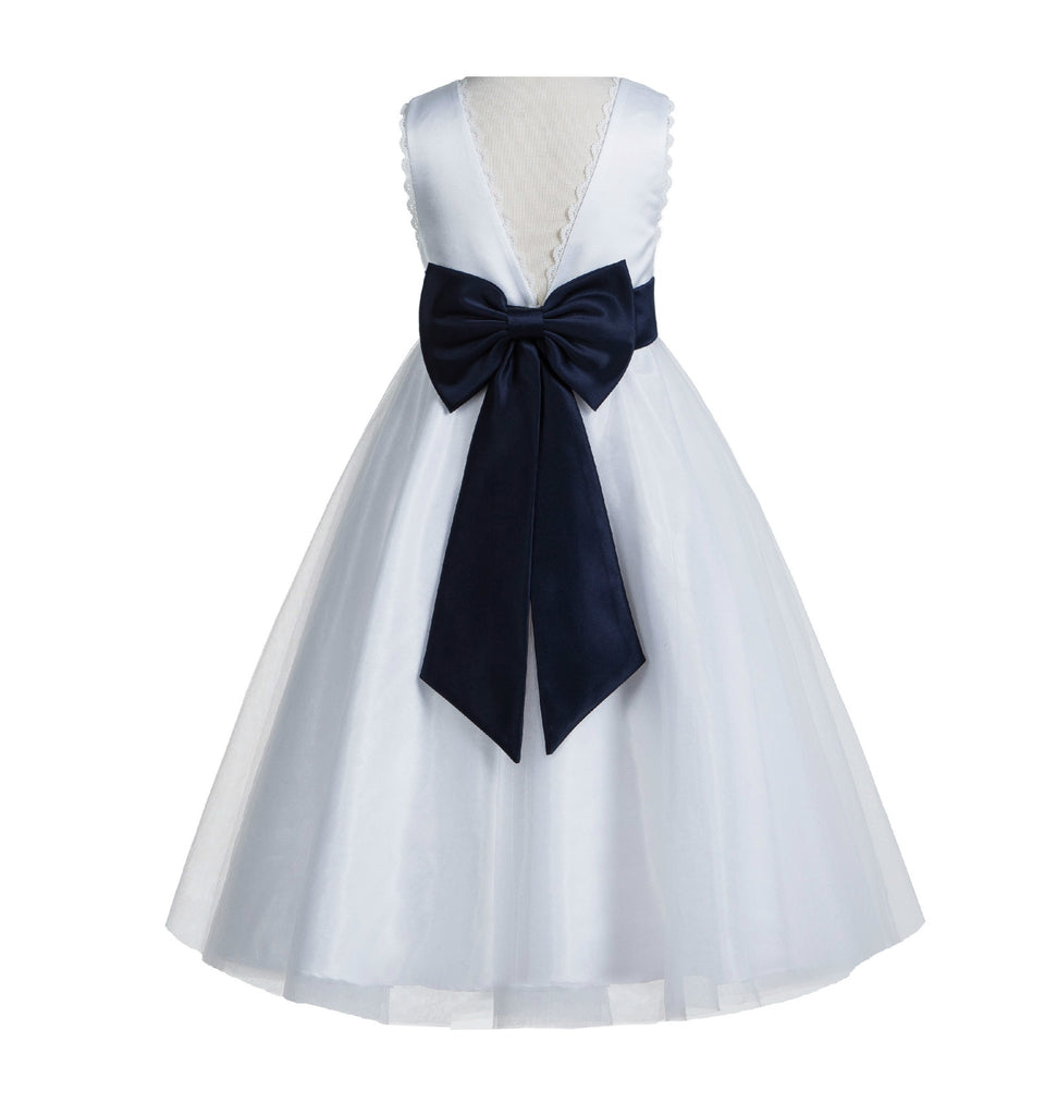 Ivory V-Back Lace Edge Flower Girl Dress Junior Pageant Special Occasion Formal Evening Gown 183T(2) Ivory / plum / 12 Ivory V-Back Lace Edge Flower Girl Dress Junior Pageant Special Occasion Formal Evening Gown 183T(2) Ivory / plum / 12