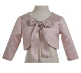 3/4 Sleeves Satin Flower Girl Bolero Girls Jacket Princess Cape Flower Girl Shrug Dress Cover Up