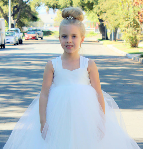 Sweetheart Neck Top Tutu Flower Girl Dress Special Occasion Pageant Gown Ballroom Dance Princess 201