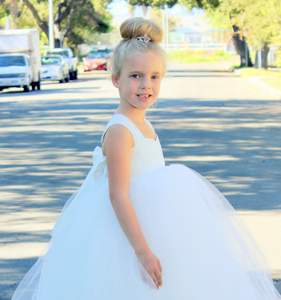 Sweetheart Neck Top Tutu Flower Girl Dress Special Occasion Pageant Gown Ballroom Dance Princess 201