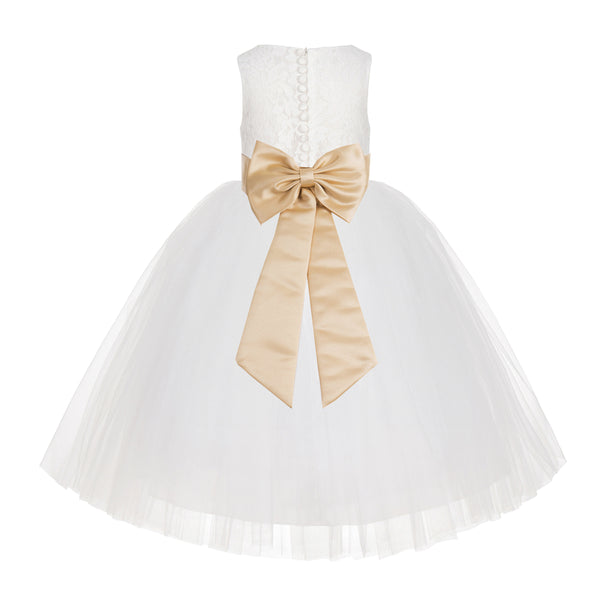 Ivory Floral Lace Flower Girl Dress Special Events Christening Pageant | Ekidsbridal Ivory Floral Lace Flower Girl Dress Special Events Christening Pageant | Ekidsbridal