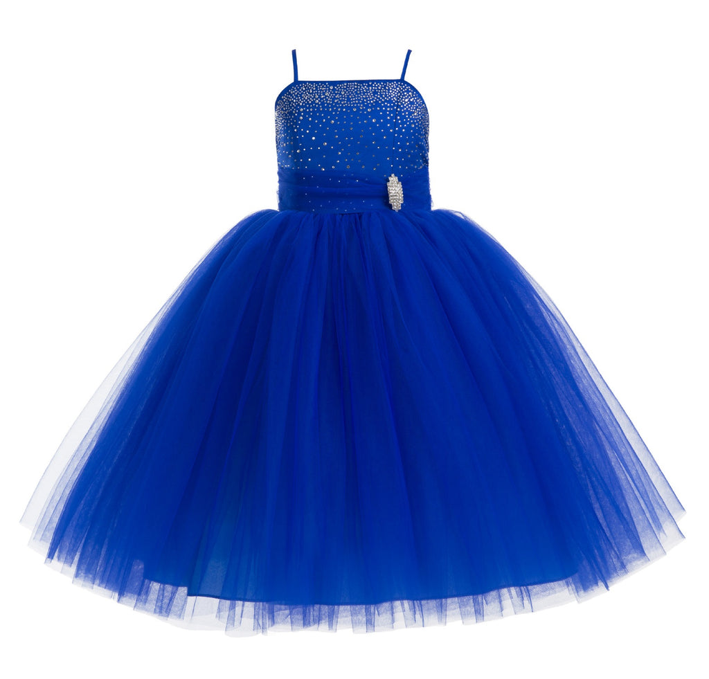 Tulle Rhinestone Flower Girl Dress Junior Ballroom Gown Beauty Pageant | Ekidsbridal Tulle Rhinestone Flower Girl Dress Junior Ballroom Gown Beauty Pageant | Ekidsbridal