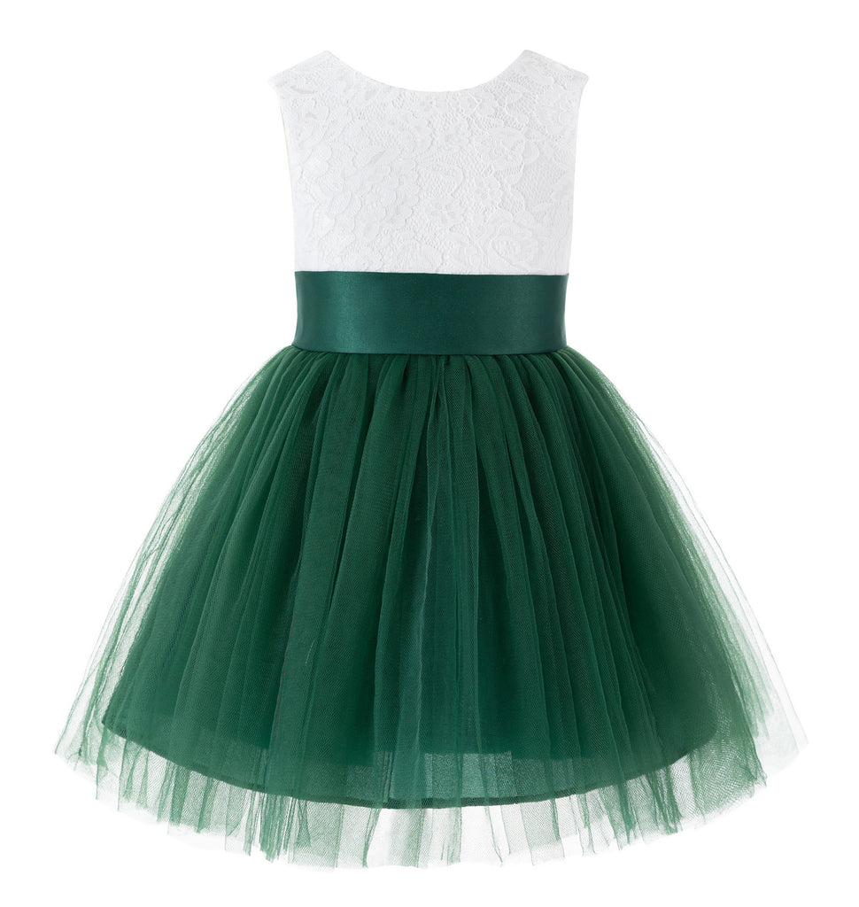 Backless V-Back Lace Flower Girl Dress Mini Bridal Gown Toddler Specia | Ekidsbridal Backless V-Back Lace Flower Girl Dress Mini Bridal Gown Toddler Specia | Ekidsbridal