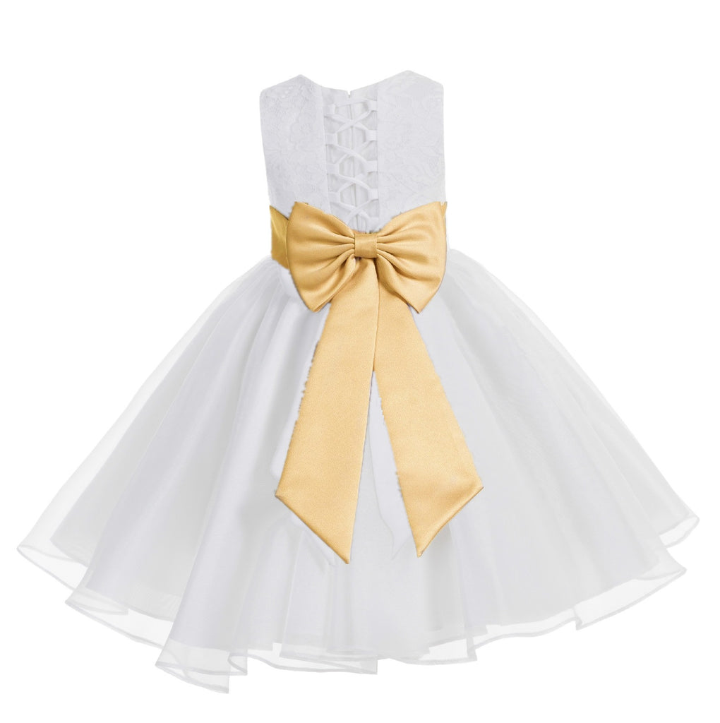 White Lace Organza Flower Girl Dress Elegant Formal Junior Beauty Pageant Communion Baptism 186T(3) White / midnight / 12-18 months White Lace Organza Flower Girl Dress Elegant Formal Junior Beauty Pageant Communion Baptism 186T(3) White / midnight / 12-18 months