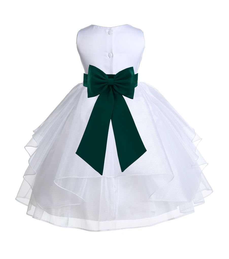 White Satin Shimmering Organza Flower Girl Dress Junior Formal Pageant Baptism Christening 4613T(3) Coral / Small White Satin Shimmering Organza Flower Girl Dress Junior Formal Pageant Baptism Christening 4613T(3) Coral / Small