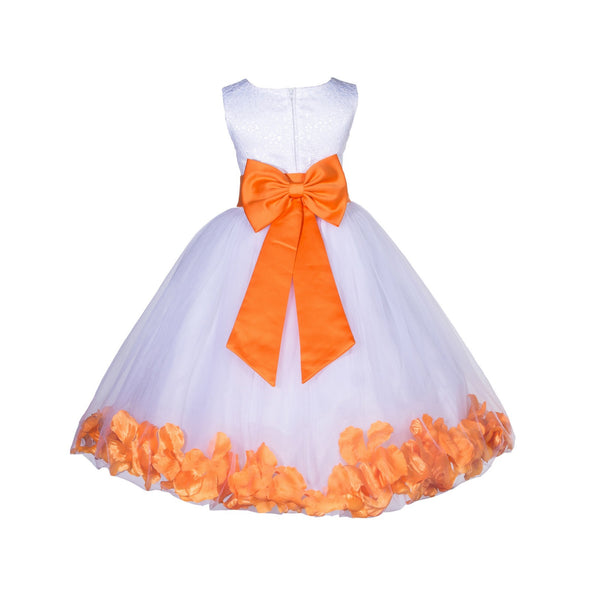 White Tulle Floral Lace Top Rose Petals Flower Girl Dress Wedding Page White Tulle Floral Lace Top Rose Petals Flower Girl Dress Wedding Page