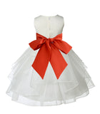 Ivory Shimmering Organza Flower Girl Dress Wedding Junior Bridesmaid Pageant Special Events 4613S(3)