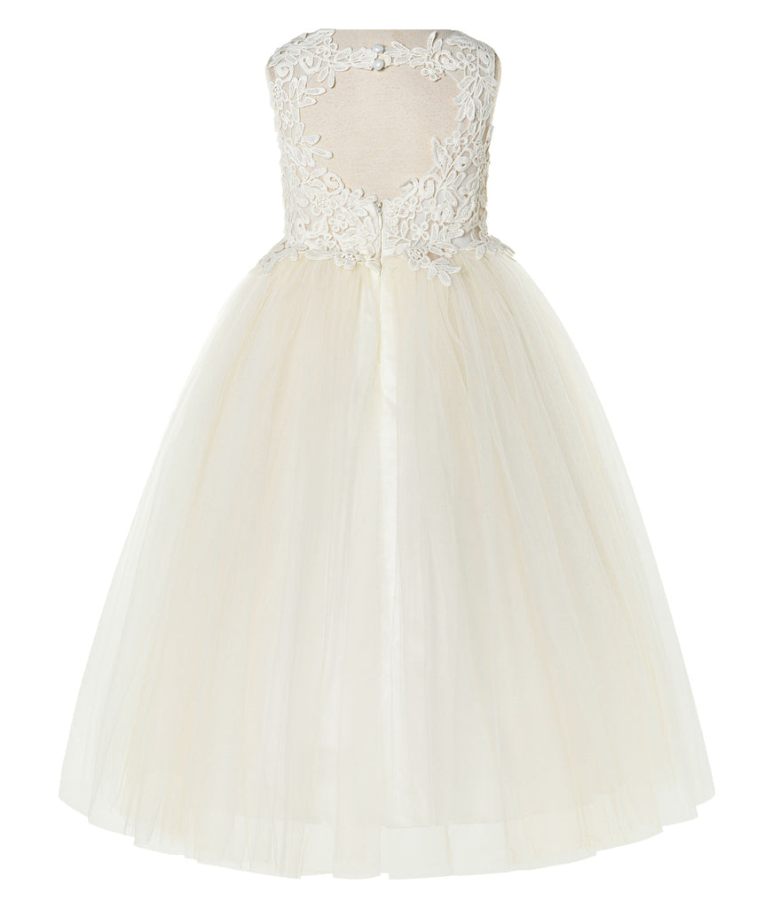 Floral Applique Lace Tulle Dress Junior Bridesmaid Dress Toddlers 220 | Ekidsbridal Floral Applique Lace Tulle Dress Junior Bridesmaid Dress Toddlers 220 | Ekidsbridal