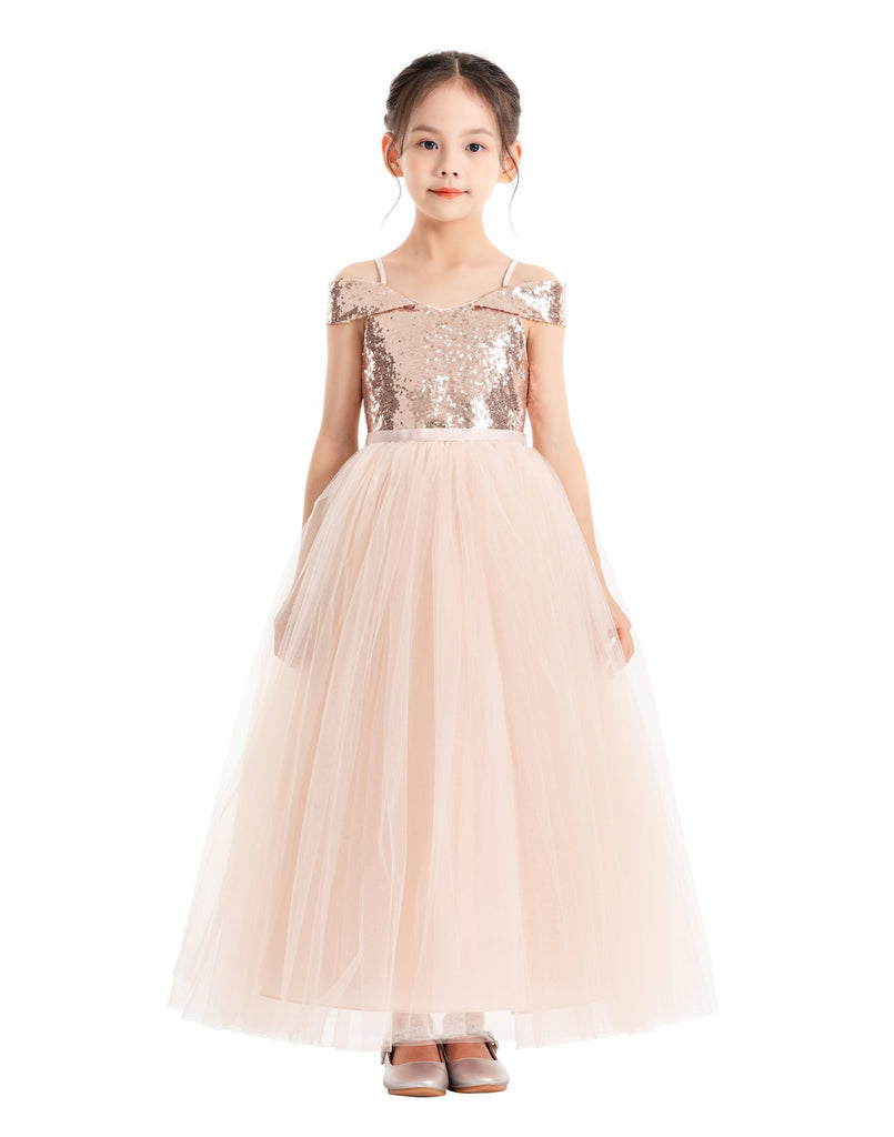 Off The Shoulder Sequin Flower Girl Dress Photoshoot Dresses 322 | Ekidsbridal Off The Shoulder Sequin Flower Girl Dress Photoshoot Dresses 322 | Ekidsbridal